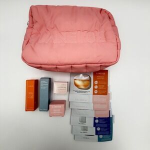 LANEIGE Mini Skincare Set w Puffer Bag Radian C Water Bank NEW